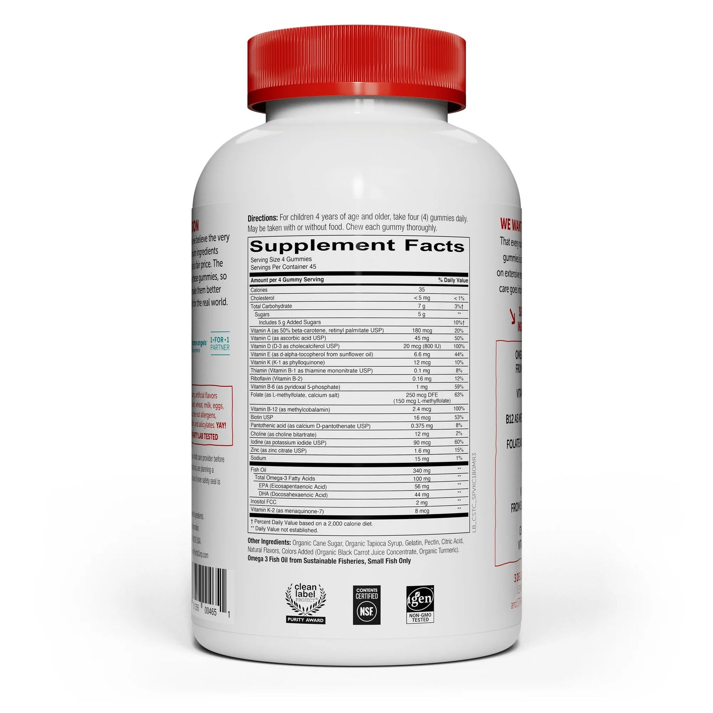 SmartyPants Kids Formula Multivitamin Gummies, 180-Count – Complete Daily Nutrient Support