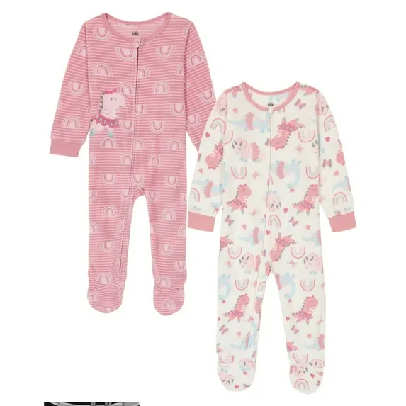 Kids Headquarters 2-Pack Footed Blanket Sleepers – 18 Months