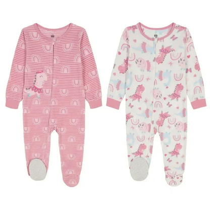 Kids Headquarters 2-Pack Footed Blanket Sleepers – 18 Months