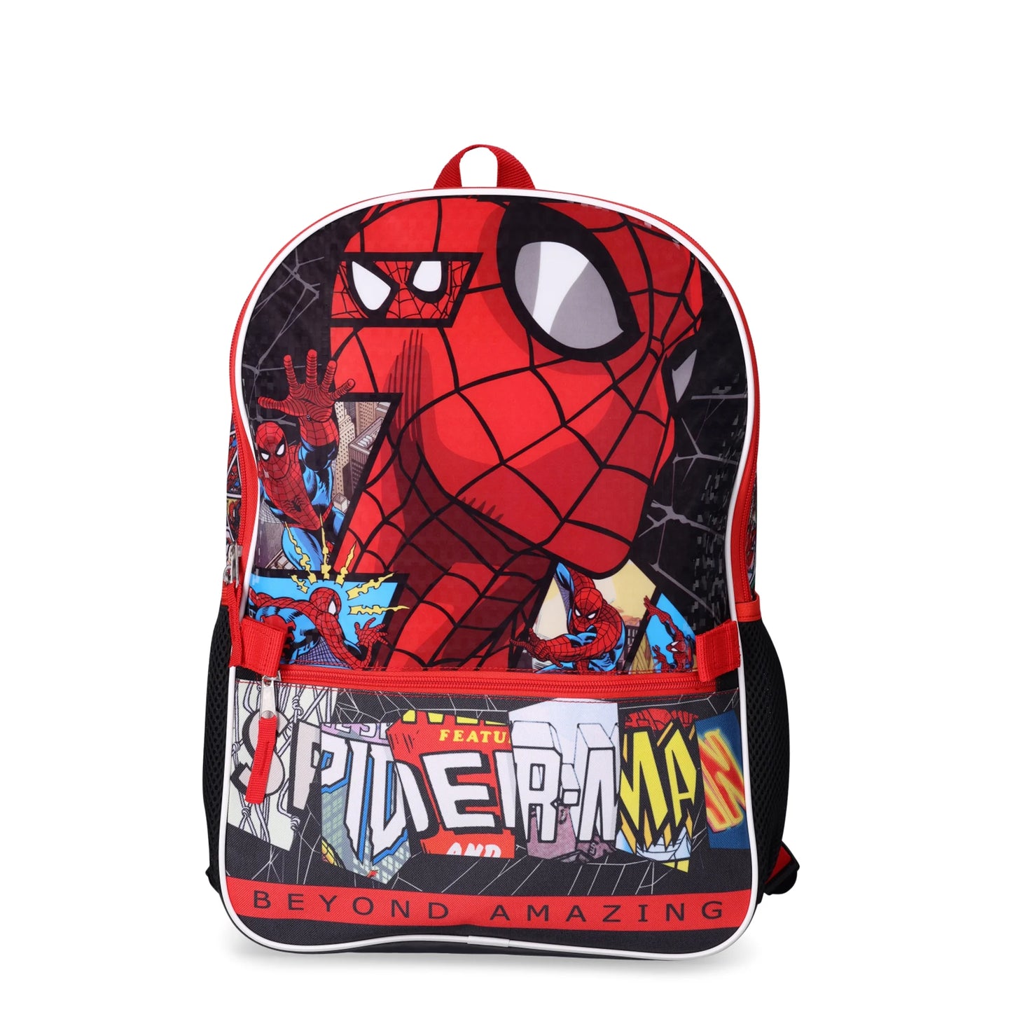 Marvel Boys Spider-Man 17″ Laptop Backpack 2-Piece Set with Lunch Bag – Red