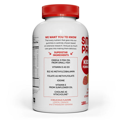 SmartyPants Kids Formula Multivitamin Gummies, 180-Count – Complete Daily Nutrient Support