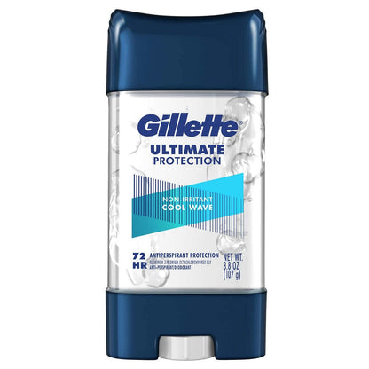 Gillette Ultimate Protection 6-in-1 Antiperspirant Gel, Cool Wave – 3.8 oz