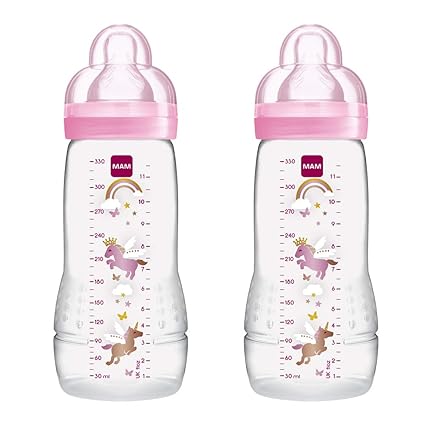 MAM Baby Bottle 2-Pack – 330 ml / 11 oz BPA-Free Anti-Colic Bottles