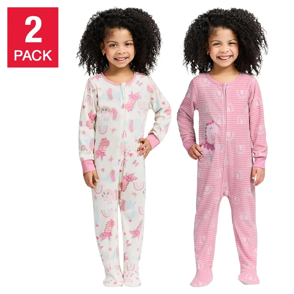 Kids Headquarters 2-Pack Footed Blanket Sleepers – 18 Months
