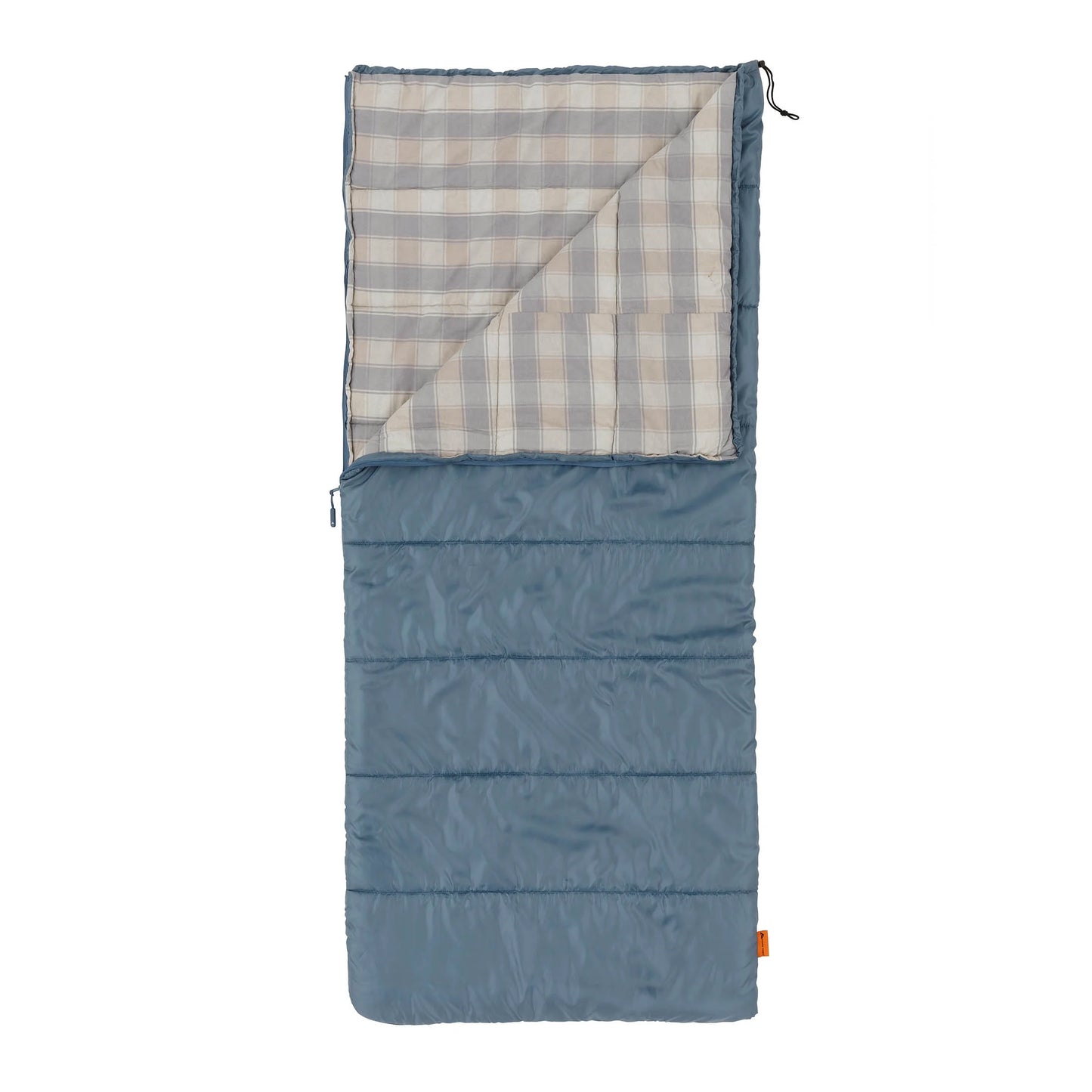 Ozark Trail 50°F Flannel-Lined Rectangle Adult Sleeping Bag – Blue (75″ x 33″)