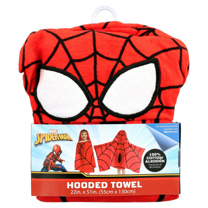 Spider-Man Kids Cotton Hooded Towel – Soft Bath & Beach Wrap for Boys