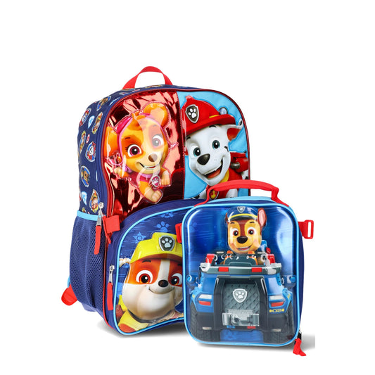Paw Patrol Kids 17″ Backpack & Lunch Bag 2-Piece Set – Blue