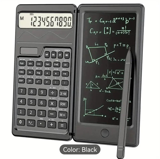 Foldable Solar Scientific Calculator with Writing Tablet – Ideal for School & Business